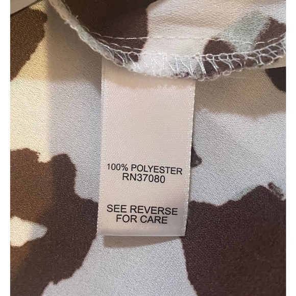 🛍️ Unbranded White Brown Cheetah Print Blouse Women's size 1X - Picture 5 of 8